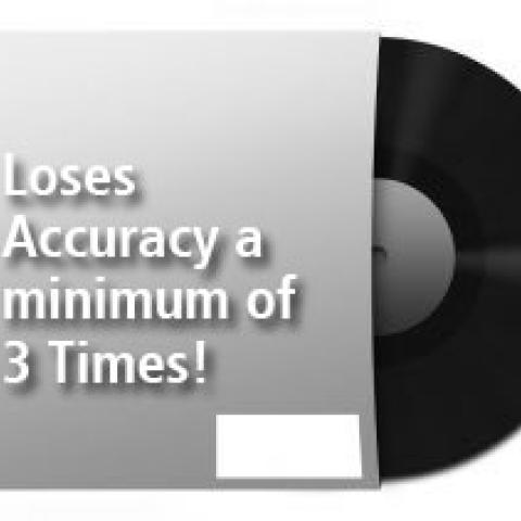 Vinyl loses accuracy 3 times.